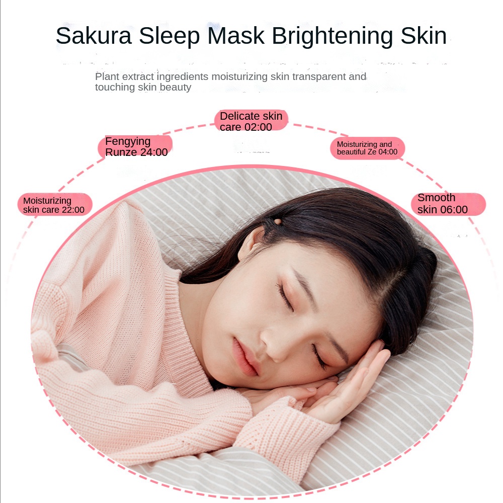 Mặt nạ ngủ IMAGES chiết xuất hoa anh đào dưỡng ẩm làm trắng sáng cải thiện da khô cao cấp 120g