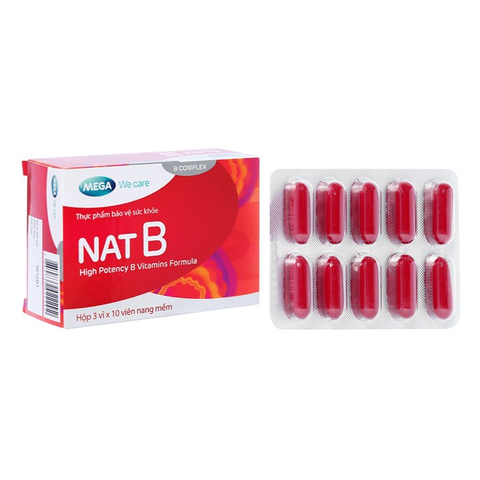 Viên uống bổ sung Vitamin B Nat B (Hộp 3 vỉ x 10 viên)