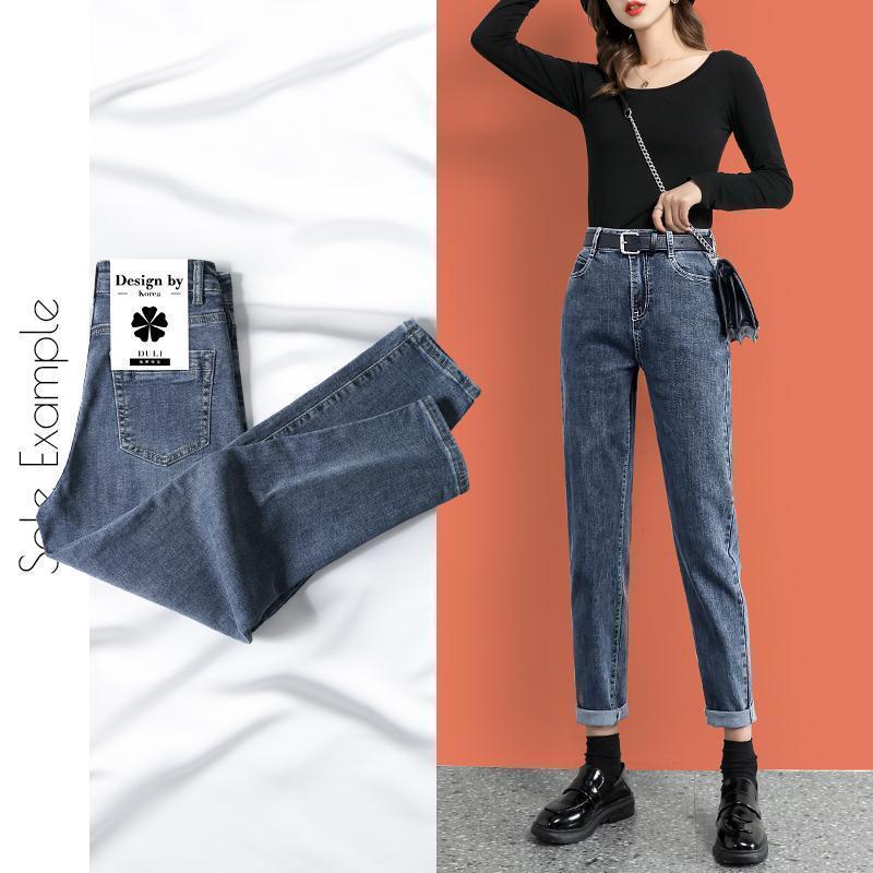 [Mã FAGREEN55 giảm tới 30K đơn 99K] Quần jean lưng cao ống rộng dáng thẳng cho nữ | BigBuy360 - bigbuy360.vn