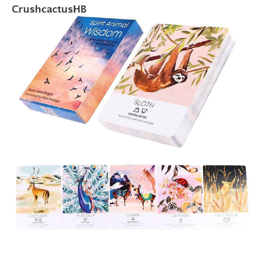 [CrushcactusHB] Spirit Animal Wisdom Oracle Card Tarot Prophecy Divination Deck Party Board Game Hot Sell
