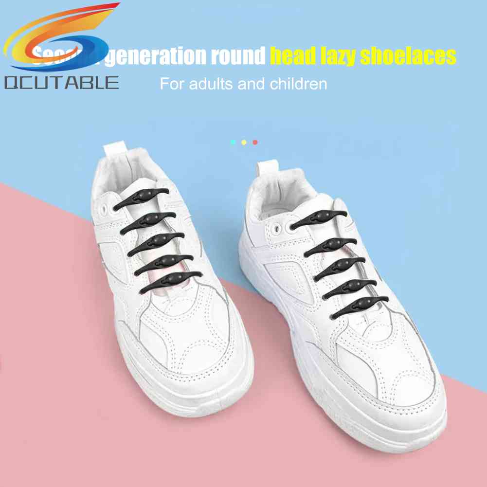 12 Dây Giày Thể Thao Bằng Silicone Co Dãn Không Cần Buộc