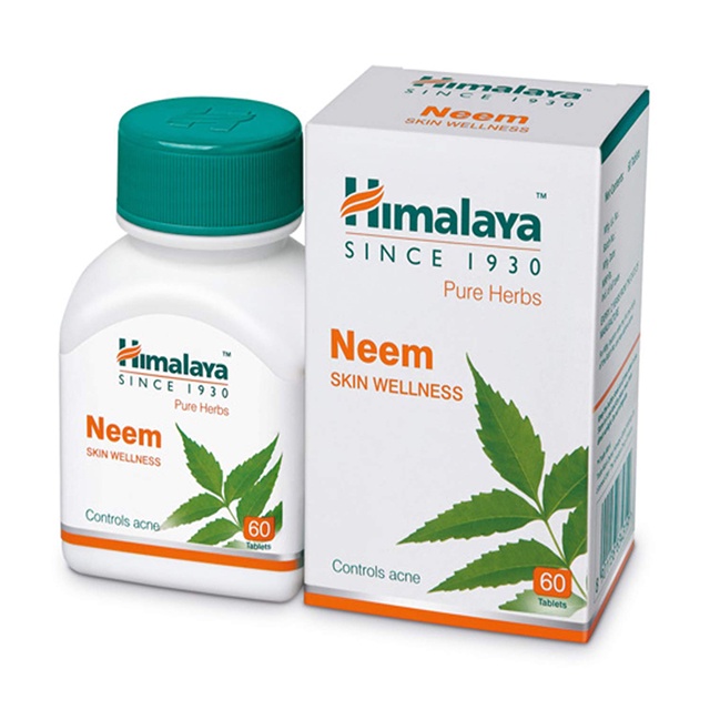 Himalaya Neem - Da đep sạch mụn, Hỗ Trợ Cải Thiện Mụn, Nuôi Dưỡng Và Bảo Vệ Da | 60 Viên
