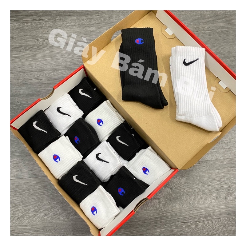 Vớ/Tất champion vải dày dặn, cao tầm 15cm, chất vải dày dặn