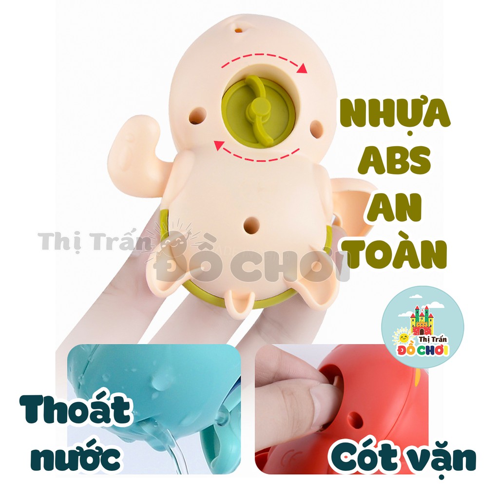 Đồ chơi nhà tắm - rùa bơi dưới nước vặn cót nhựa an toàn cho bé - Thị trấn đồ chơi