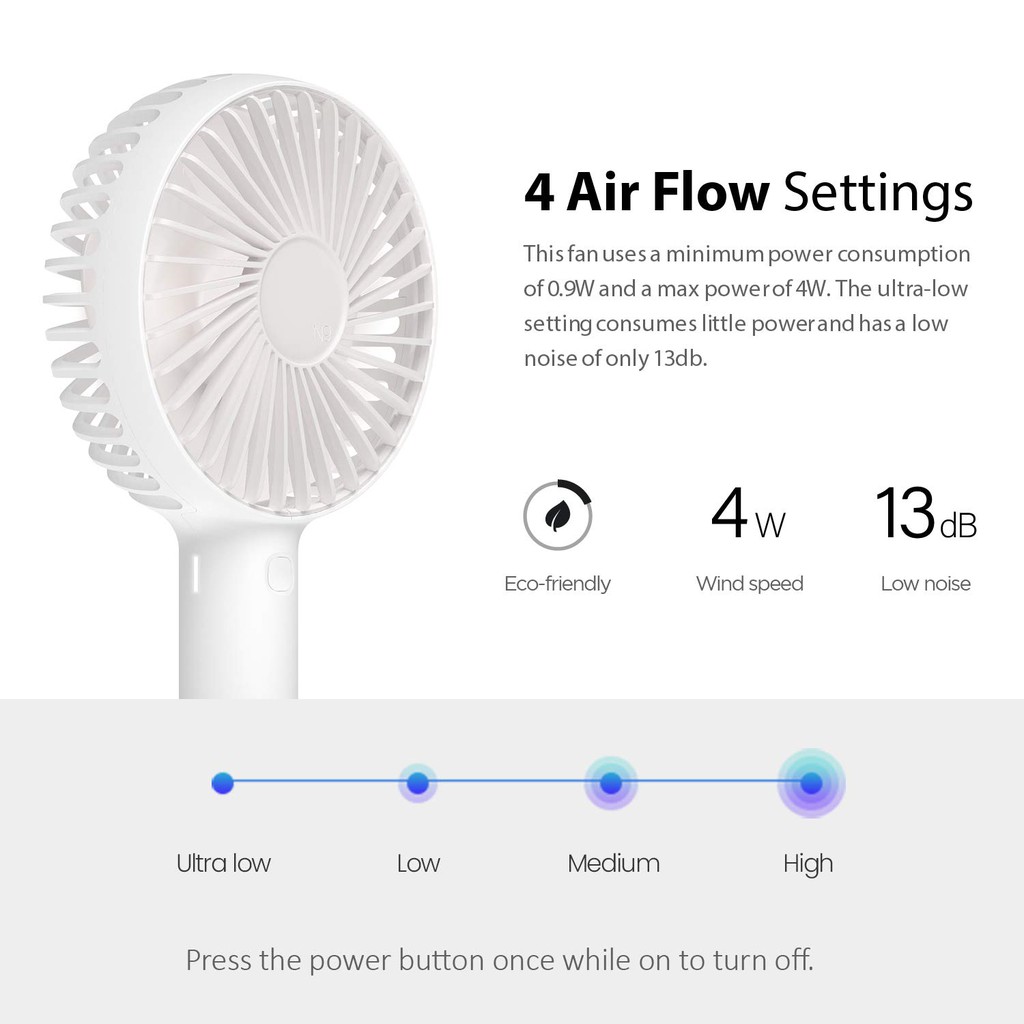 Quạt sạc cầm tay cao cấp Ringke LUMENA N9-FAN PRO 2