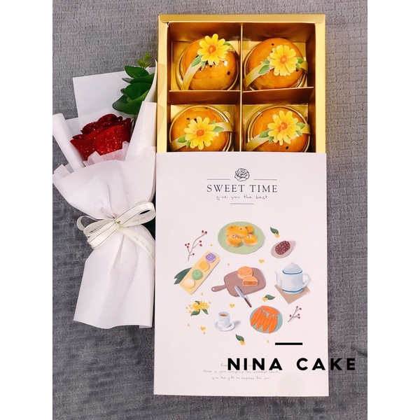 Hộp Bánh Nướng Mochi Trứng Muối Handmade Ngàn Lớp Đài Loan - Quà Tặng Ý Nghĩa