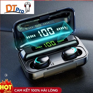 Tai nghe Bluetooth F9 , Tai nghe Amoi F9 bluetooth 5.0 phiên bản cảm ứng, chống nước, pin trâu  - DTpro