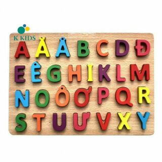 Đồ chơi gỗ bảng chữ cái tiếng việt in hoa