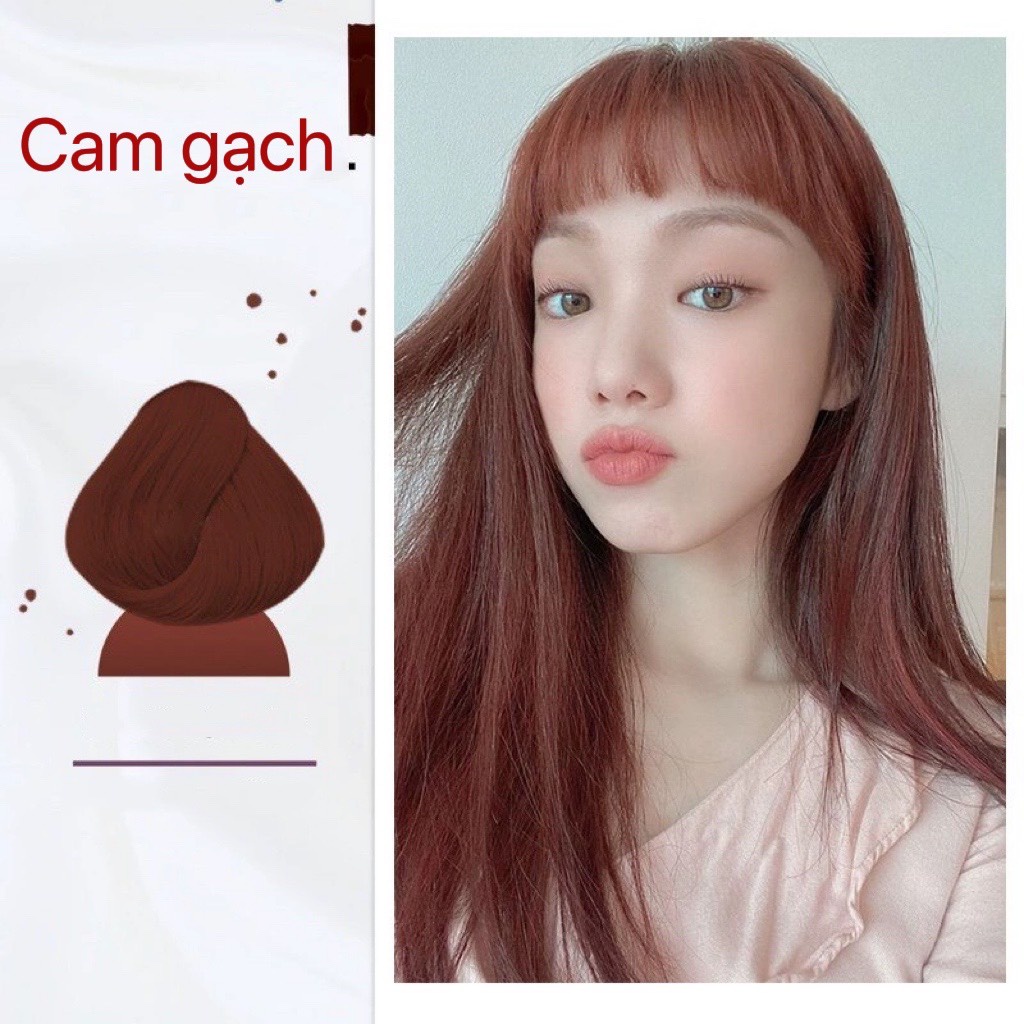 Dầu gội nhuộm tóc màu Cam gạch Nagi DIRTY ORANGE 18 chiết xuất từ thiên nhiên chai 400ml