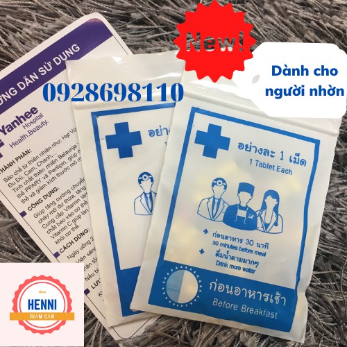 Giảm cân Yanhee Super 7 xanh chính hãng Thái Lan – Liệu trình mạnh 2 tuần dành riêng cho người bị nhờn, khó giảm