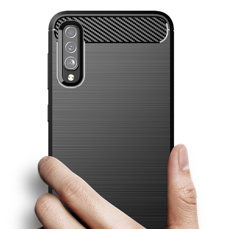 Ốp điện thoại carbon mềm cho Samsung Galaxy A6 Plus A7 A8 A9 J2 J3 J4 J7 J8 2018 M20