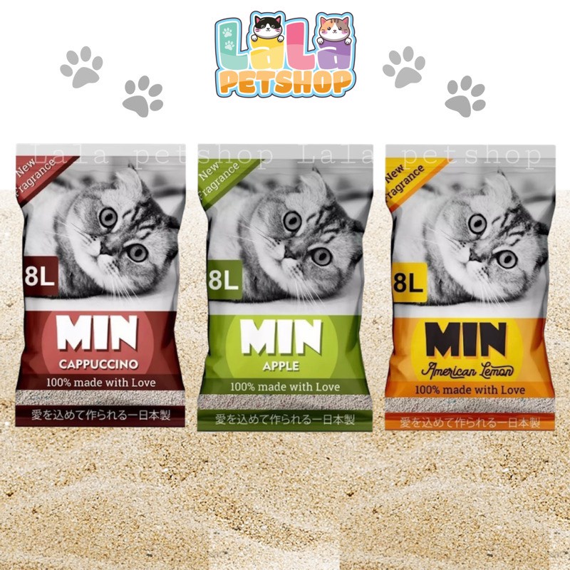 Cát vệ sinh cho chó mèo - CÁT MIN 8L - Cát Nhật Bản LaLaPetShop