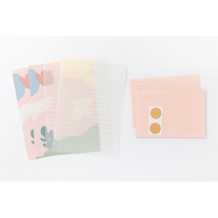 Set Giấy Viết Thư ARTBOX Hàn Quốc Kèm Phong Bì Và Hình Dán Trang Trí