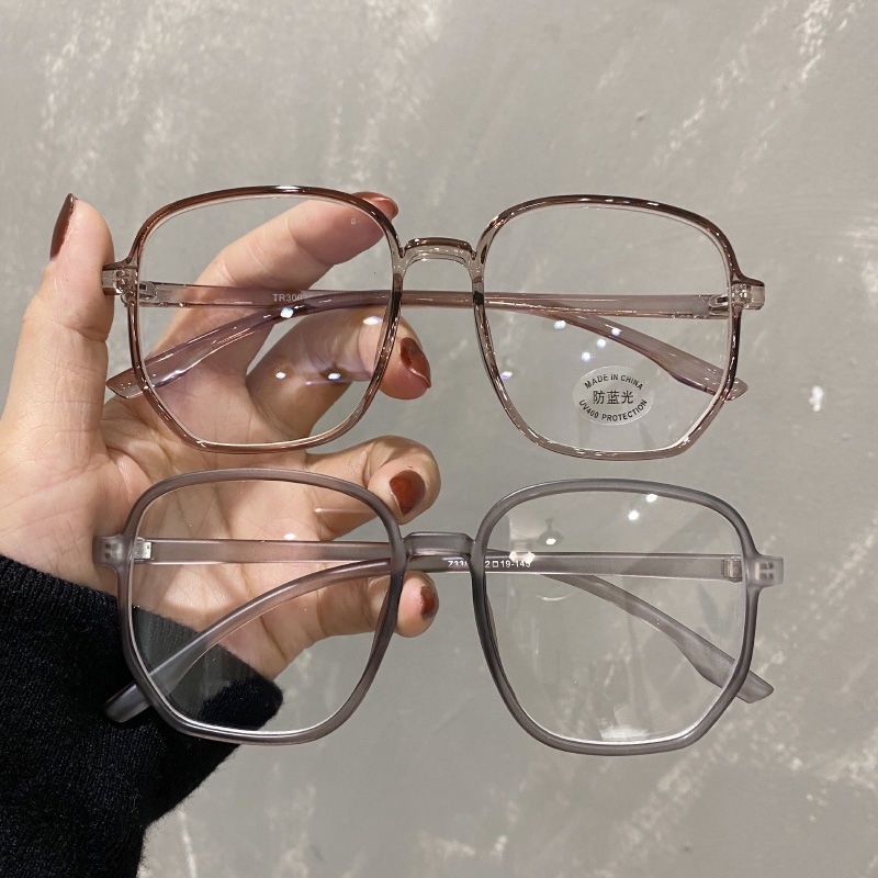 Ultra Kính Cận Thị Tròng Phẳng Siêu Nhẹ Không Có Hộp Mạnh Mẽ Không Trang Điểm Mắt Tròn Cho Nam Và Nữ