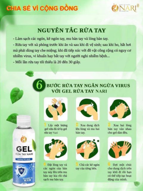 gel nước rửa tay kháng khuẩn 99,9% cao cấp NARI công nghệ nhật bản bảo vệ khỏi vi khuẩn chai 100ml- hàng chính hãng | BigBuy360 - bigbuy360.vn