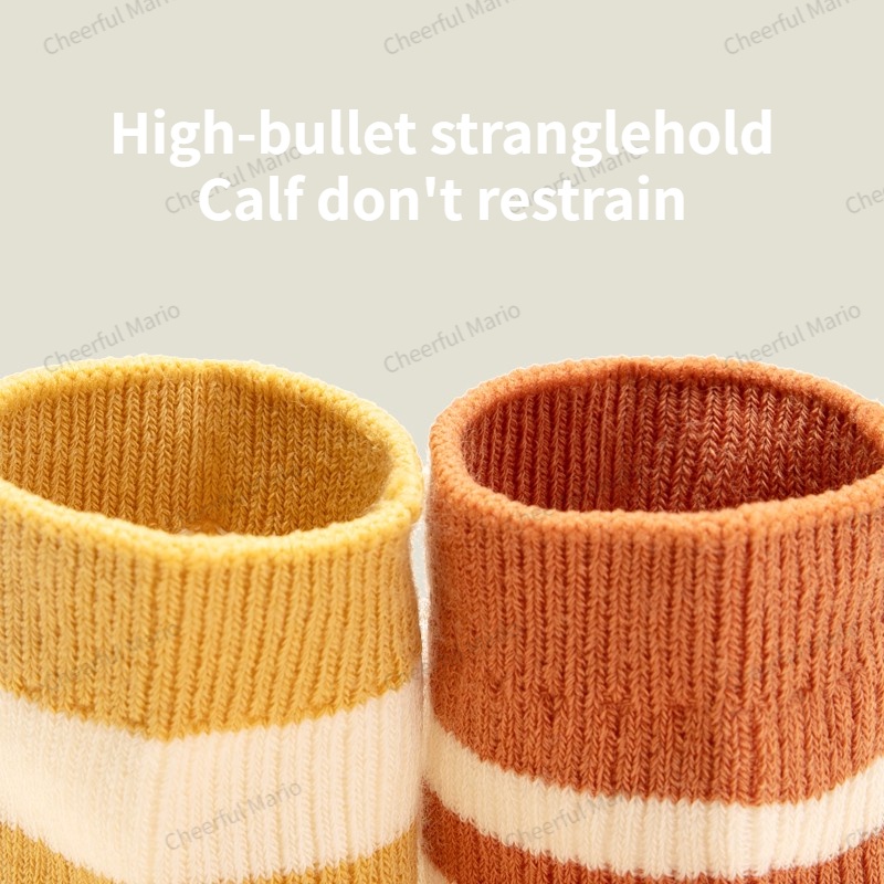 Vớ CHEERFUL MARIO vải cotton dành cho cô gái trẻ em mùa thu đông