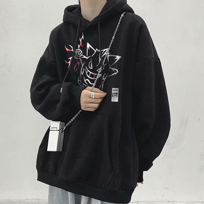 Áo hoodie nam 5 màu họa tiết hoạt hình độc đáo phong cách hip hop