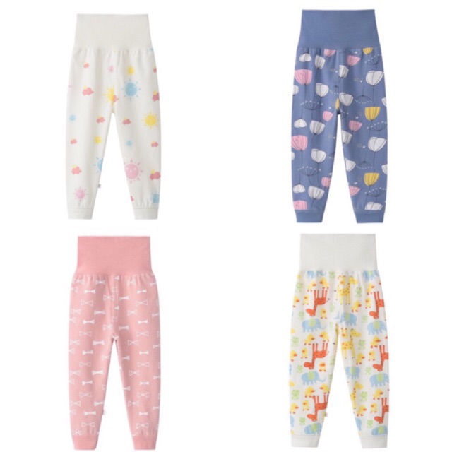 Quần cotton cạp cao