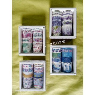 Băng dính trang trí washi tape cuộn lẻ 2m
