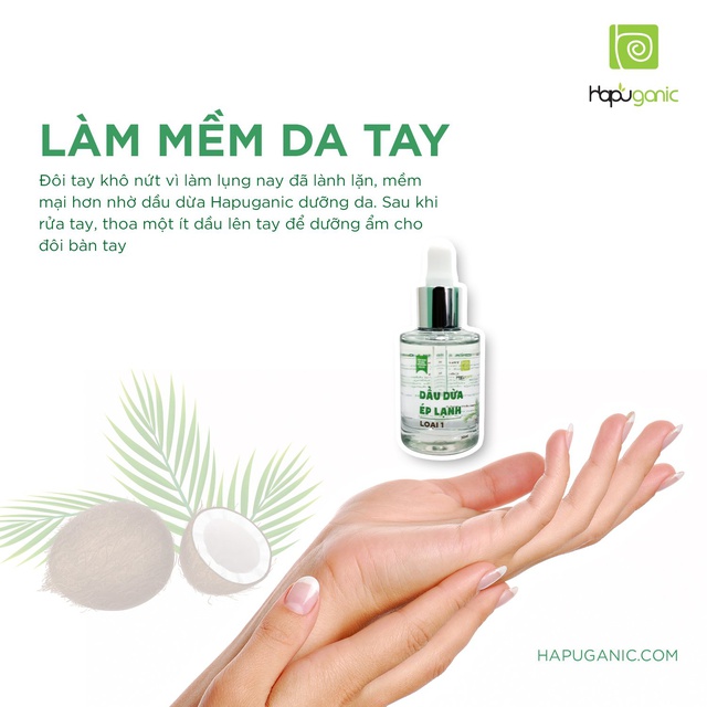 Dầu Dừa Ép Lạnh Cao Cấp Hapu Organic 30ml