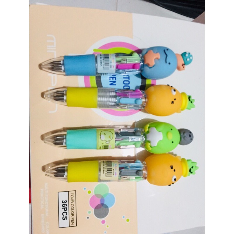 Bút bi bấm siêu xinh xắn 4 ngòi  - Phụ kiện Quà tặng Hani