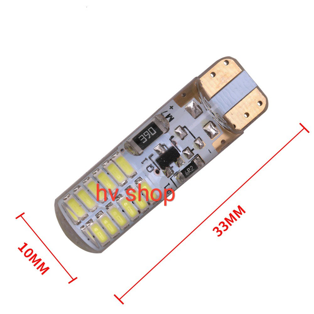 led chop xe may t10 Bộ 2 led demi xi nhan T10 có chớp xe máy 24 tim hv shop