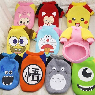 Áo mùa hè họa tiết hoạt hình cho thú cưng