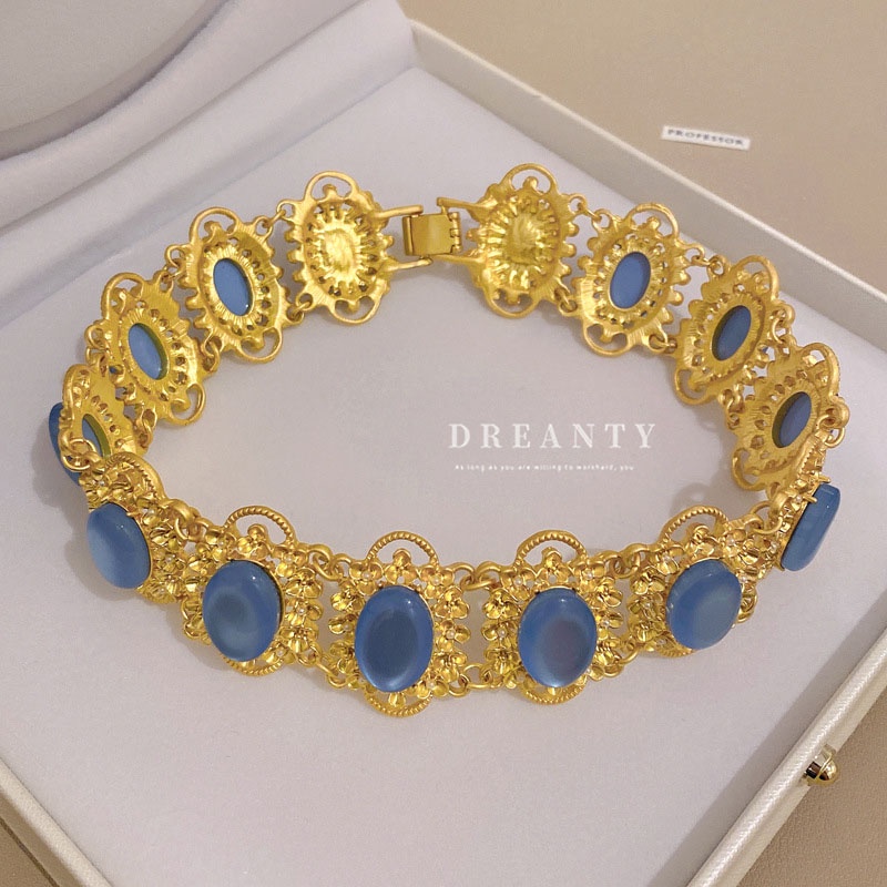 Dây Chuyền Mặt Oval Phong Cách Trung Cổ Âu Mỹ Độc Đáo Kiểu Dáng Mới Cho Nữ