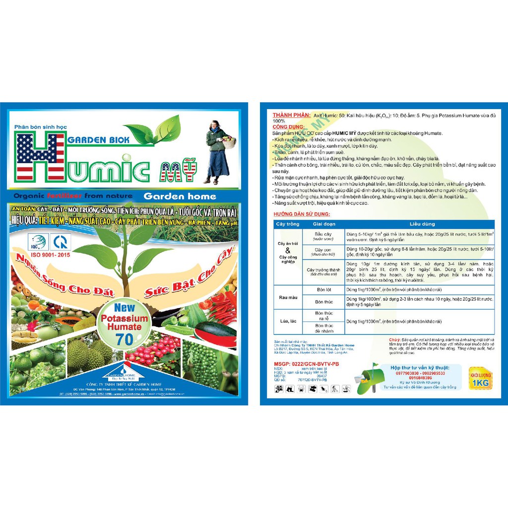 Phân bón cho cây HUMIC Mỹ