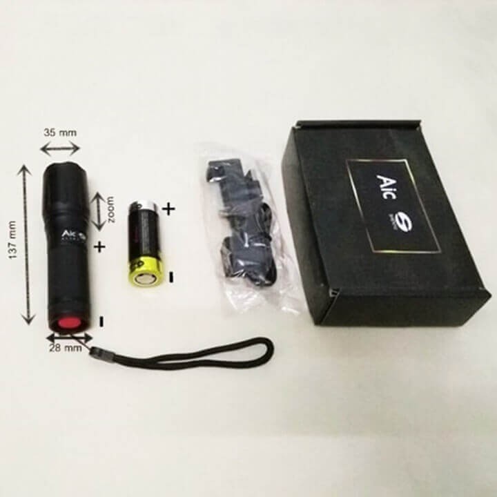 Đèn pin siêu sáng Shenyu-T6, sáng 3 chế độ và chống nước kèm pin sạc 26650 4000mah