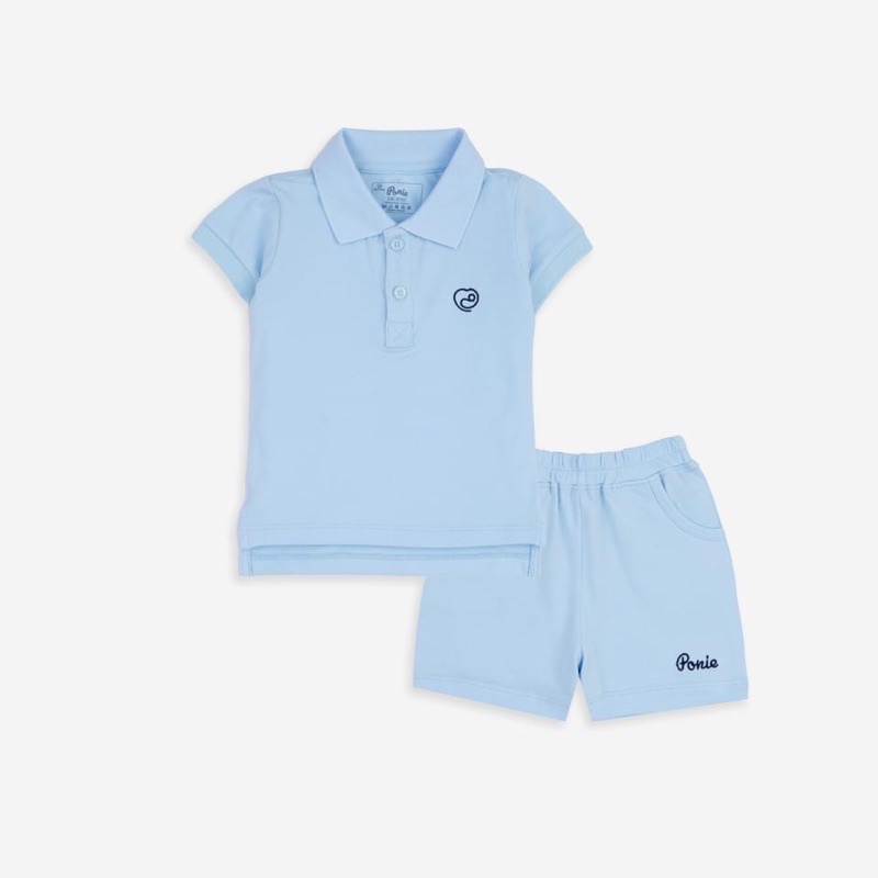 Bộ cộc tay Ponnie Bu,Bộ quần áo polo ponie cho bé trai bé gái,Bộ cộc tay polo Bu ponie