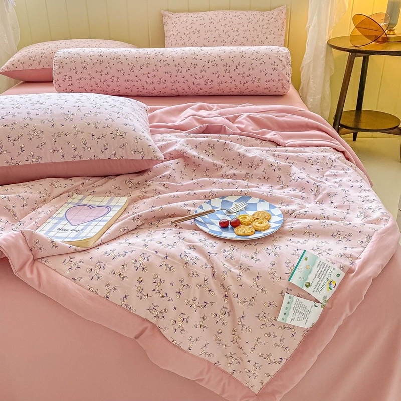 Set Chăn Ga đũi Hoạt Tính Chăn Hè Nhiều Hoạ Tiết (shinbedding)