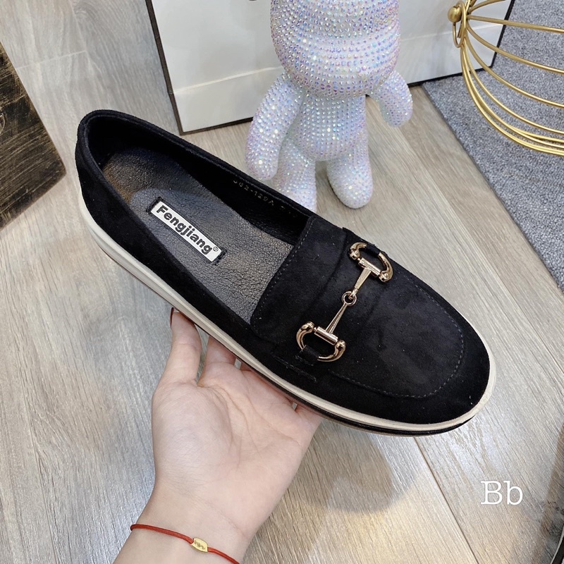 Giày slip on đế xuồng quai xích ngang loại 1 fullbox