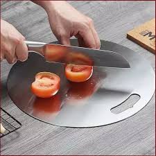 Thớt inox 304 cao cấp, Thớt inox chuẩn, Thớt tròn inox - Size tròn 30cm