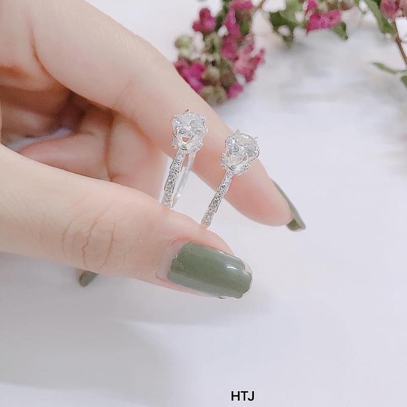 Nhẫn nữ bạc thật đính đá nhỏ xinh sang chảnh LINH MIU SILVER