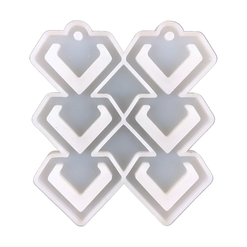 Set 1 / 6 Khuôn Silicone Làm Mặt Dây Chuyền Hình Trái Tim