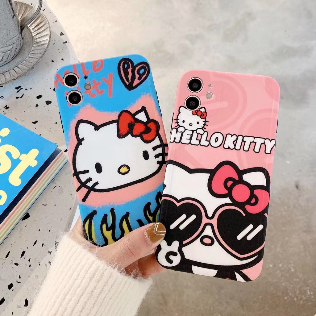 Hợp iphone case 12/12mini/12pro/12pro max/11/11pro/11pro max/xs max/xr/xs/x/8/7/8plus/7plus G Hello Kitty  Ống kính bảo vệ trọn gói