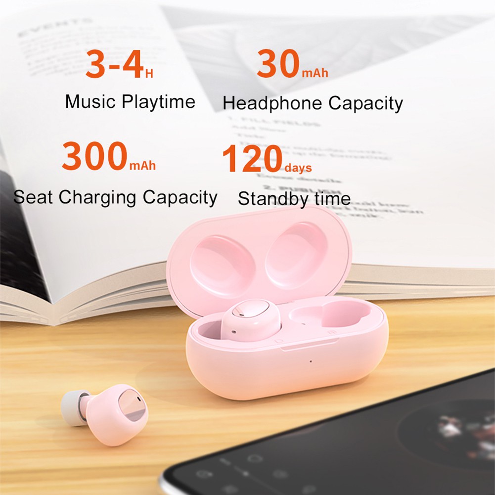 Tai Nghe Nhét Tai Hel + Tw15 Bluetooth V5.0 Không Dây Âm Thanh Stereo Sống Động