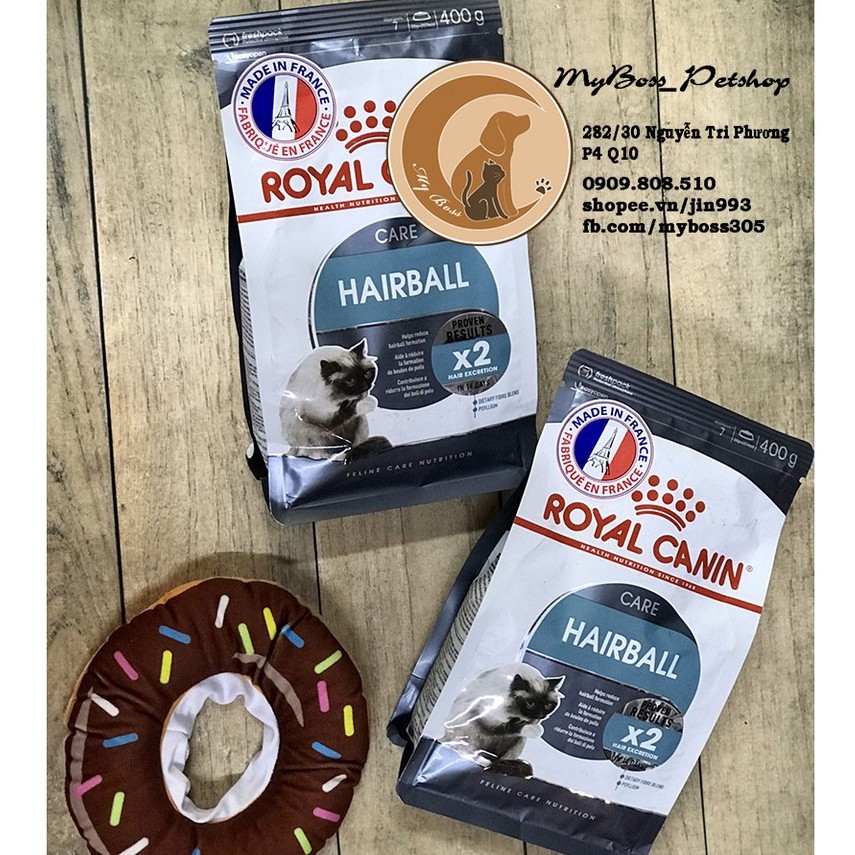 (chính hãng) ROYAL CANIN Hairball - thức ăn giúp tiêu búi lông cho mèo x2 lần 400g-2kg