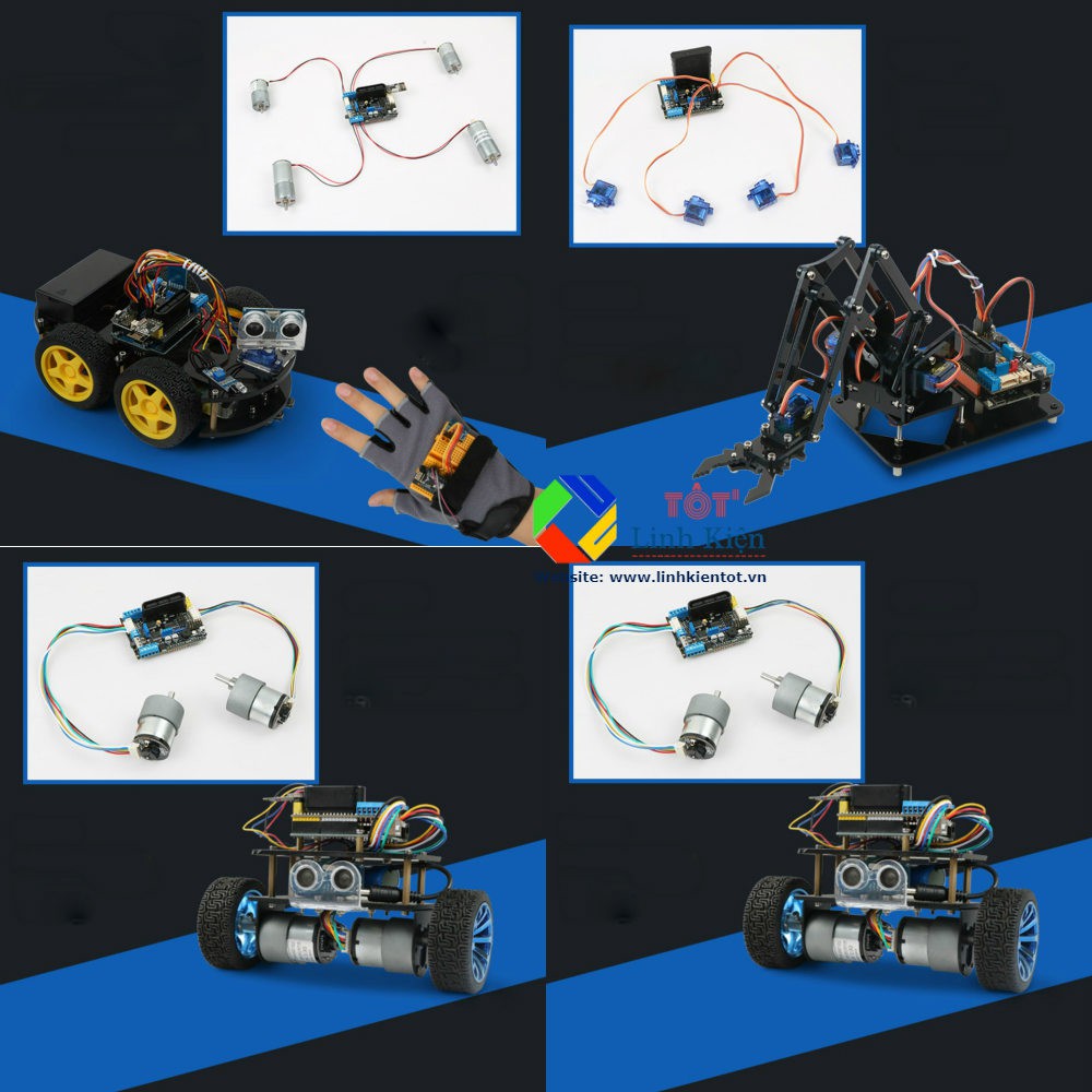 Robot Motor Driver Shield Board Arduino - PS2, WIFI, BLUETOOTH, IR