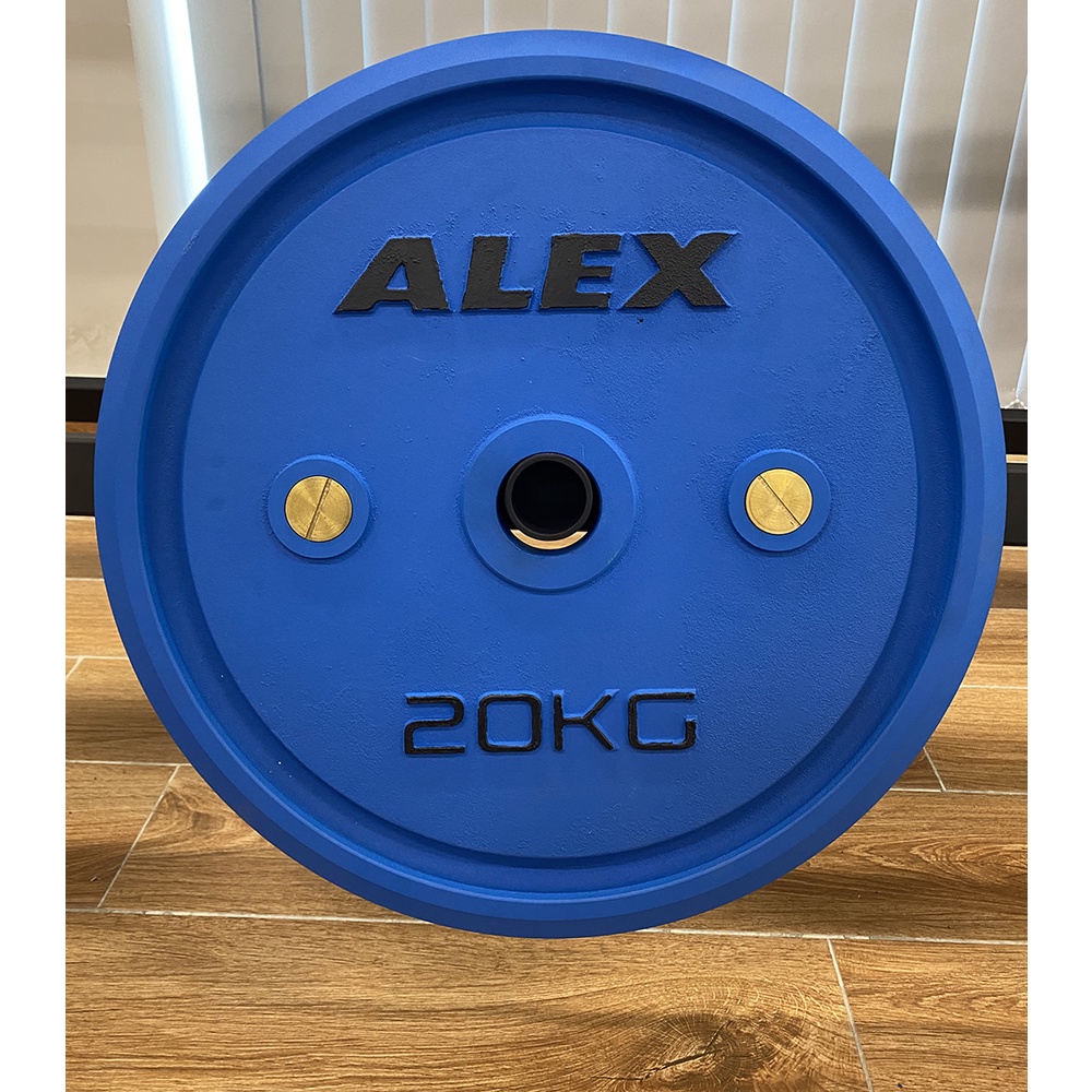 Tạ Đĩa Hiệu Chỉnh OLYMPIC Calibrated Plate 20kg  ALEX Cao Cấp, Gang Nguyên Khối Sơn Tĩnh Điện Tập Thể Hình, Gym