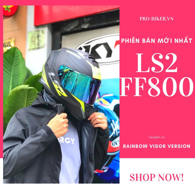 [KÍNH 7 MÀU] Mũ LS2 FF800 Storm Nerve - Fullface 2 kính