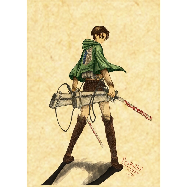 Set 3 Tấm Poster Phim Attack on Titan Trang Trí Nội Thất
