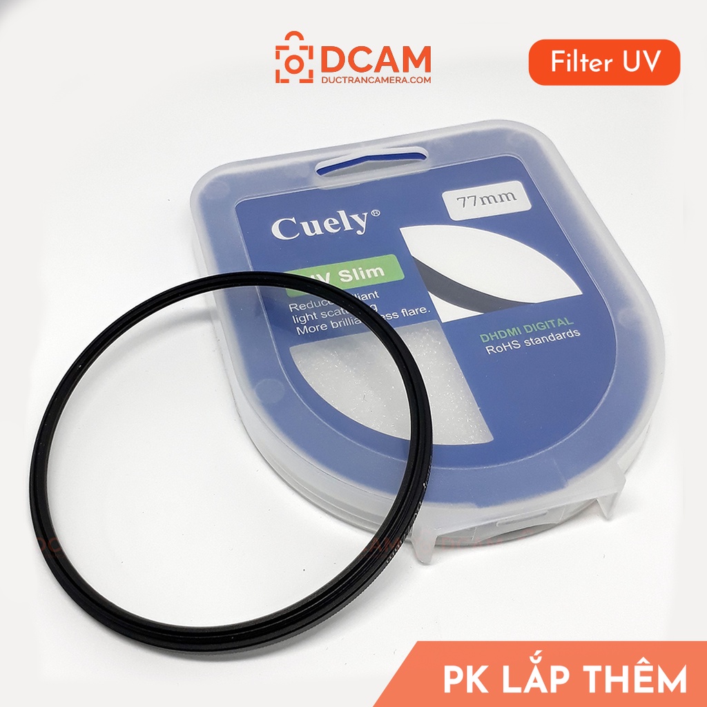 Filter kính lọc UV Cuely phi 67mm, 72mm, 77mm, 86mm [chính hãng]