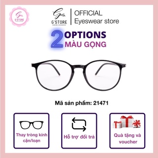 Mắt Kính Gọng Dẻo G STORE Kính Cận Mắt Tròn Bản Vừa Cao Cấp Hàn Quốc 21471