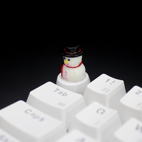 Keycap lẻ hình người tuyết bé nhỏ Snowman siêu dễ thương( Keycap Artisan )
