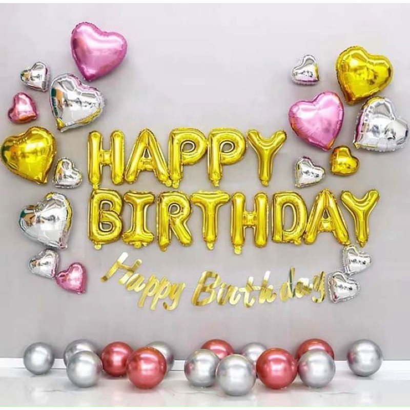 Set bóng sinh nhật dễ trang trí đầy đủ phụ kiện