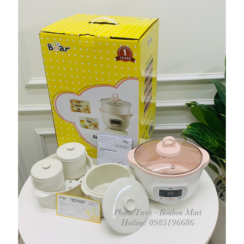 NỒI NẤU CHÁO CÁCH THỦY BEAR - CHÍNH HÃNG