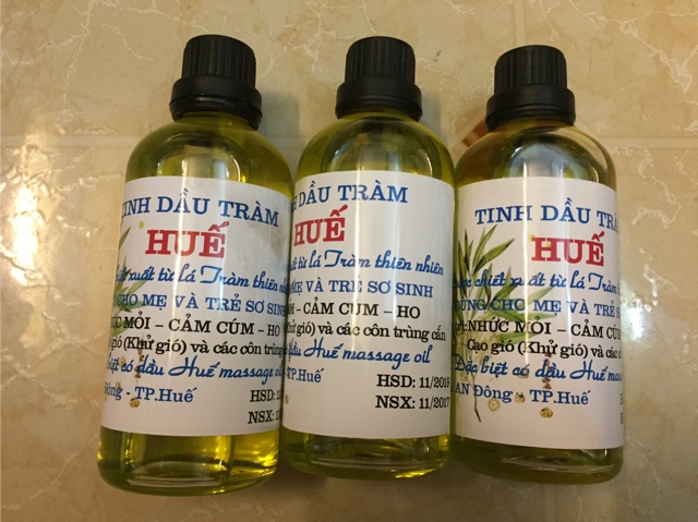 Tinh dầu tràm Huế nguyên chất lọ tròn 100 ml / ̀50 ml