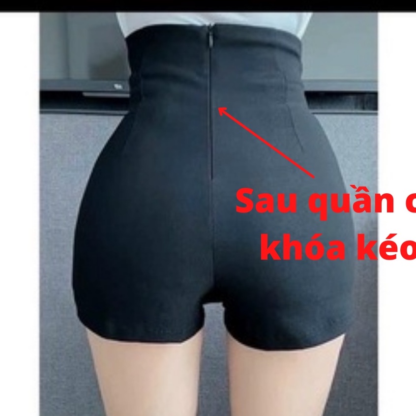 Quần legging đùi nữ cạp cao ôm body bó tập gym nâng mông đứng dáng- Quần sooc nữ lưng cao khóa sau chất vải umi thể thao | BigBuy360 - bigbuy360.vn